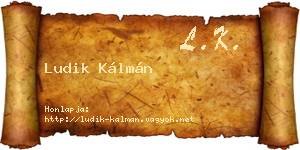 Ludik Kálmán névjegykártya