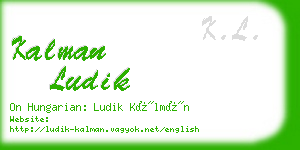 kalman ludik business card
